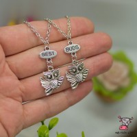 Кулон для двоих друзей "Best Buds Милые совушки"